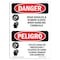 Signmission OSHA Sign, Wear Goggles & Rubber Gloves Bilingual, 10in X 7in Rigid Plastic, 7" W, 10" H, Spanish OS-DS-P-710-VS-1612 - alternate 1